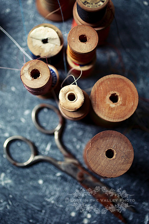 Wooden Spools of Thread
